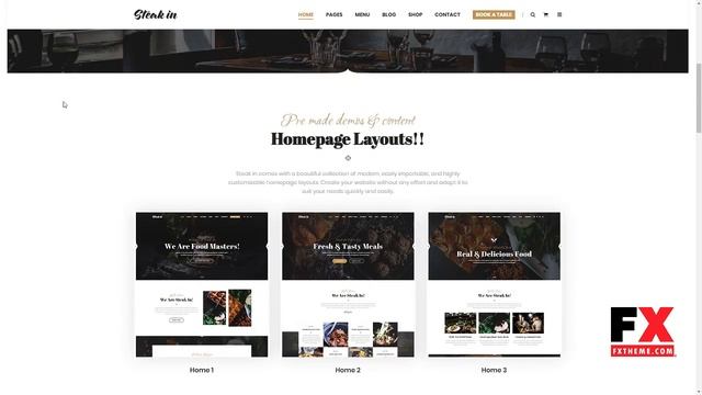 Steak In - Restaurant and Cafe WordPress Theme смотреть онлайн