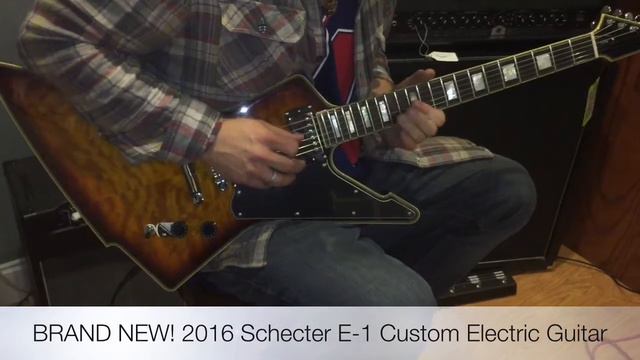 BRAND NEW! Schecter E-1 Custom Special Edition Electric Guitar смотреть онлайн