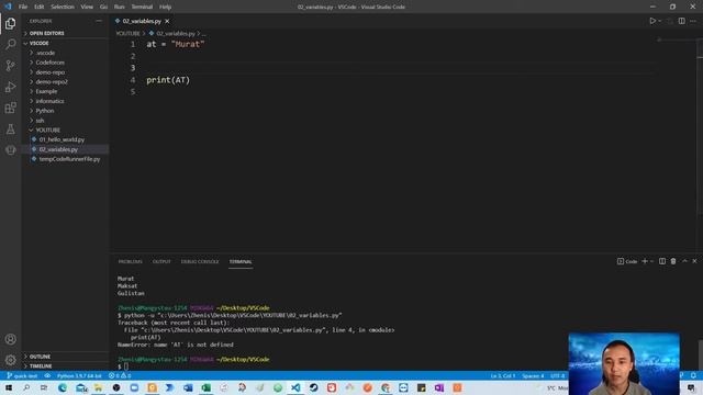 03. Айнымалылар | Variables - Python Қазақша смотреть онлайн