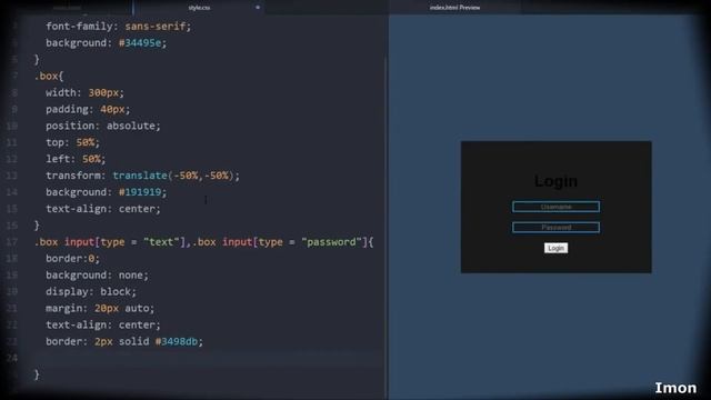 Анимированная форма входа с использованием только HTML и CSS смотреть онлайн
