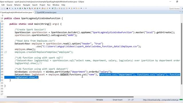 How to use lag() function in spark with example смотреть онлайн