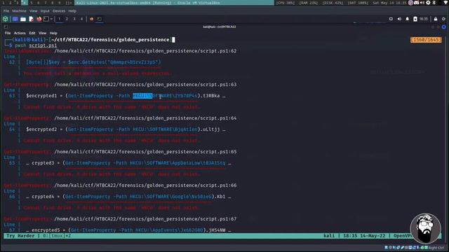 HackTheBox Cyber Apocalypse 2022 - "Golden Persistence" Decoding Hidden Data in NTUSER.DAT смотреть онлайн