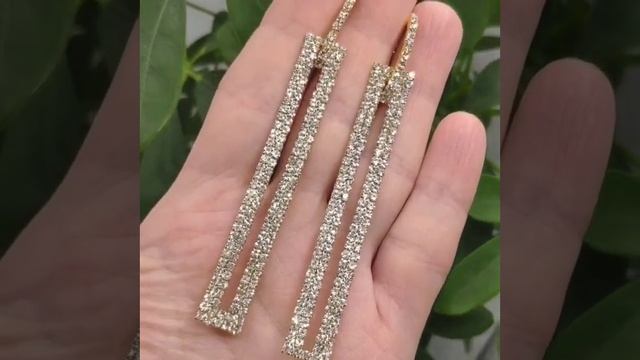 Длинные серёжки (9,0 х 1,0 см), итальянский замок смотреть онлайн
