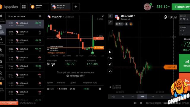 бинарные опционы скальпинг брокер oq option история торговли 18 11 2019г смотреть онлайн