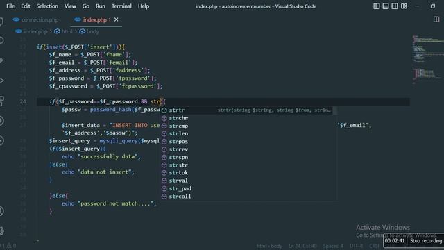 How to Insert Data Password/Email Match in Database using PHP MySQL смотреть онлайн