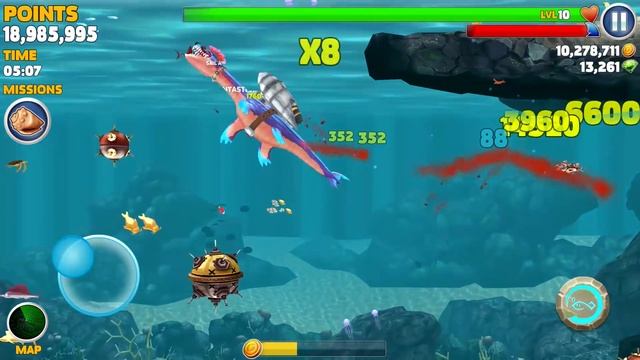 100% MAXED LEVEL 10 NESSIE THE LOCH NESS MONSTER!!! (HUNGRY SHARK EVOLUTION) смотреть онлайн