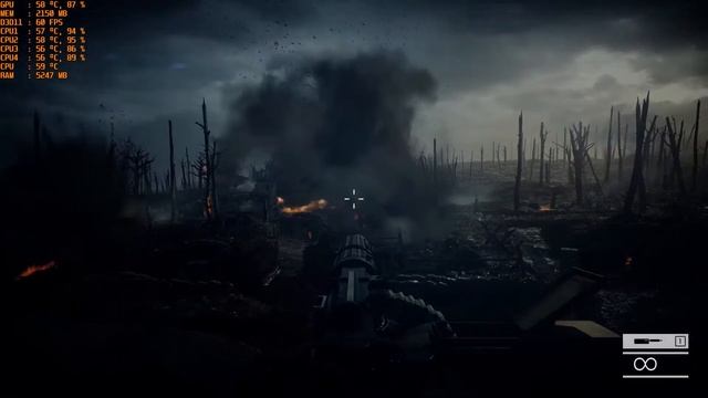 Battlefield 1 [PC] GTX 1050 Ti 4GB GDDR5 & Intel Pentium G4620 & 8 GB RAM смотреть онлайн