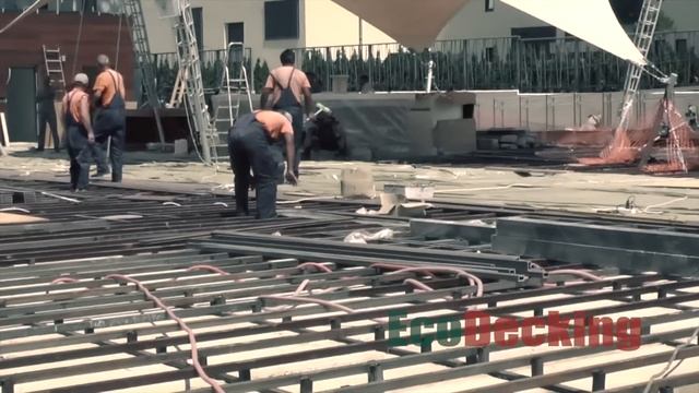 Процесс монтажа террасной доски на каркас из профильной трубы Отель Pullman Сочи смотреть онлайн