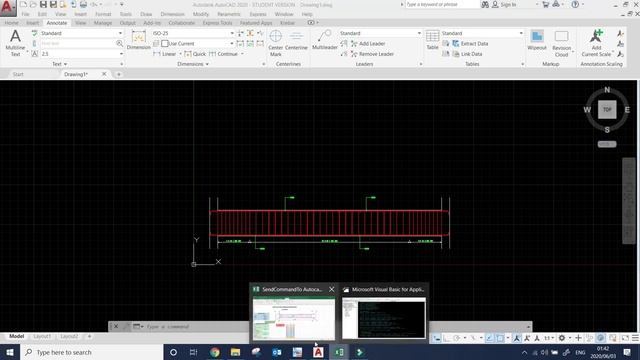 Draw Beam in Autocad from Excel with VBA смотреть онлайн