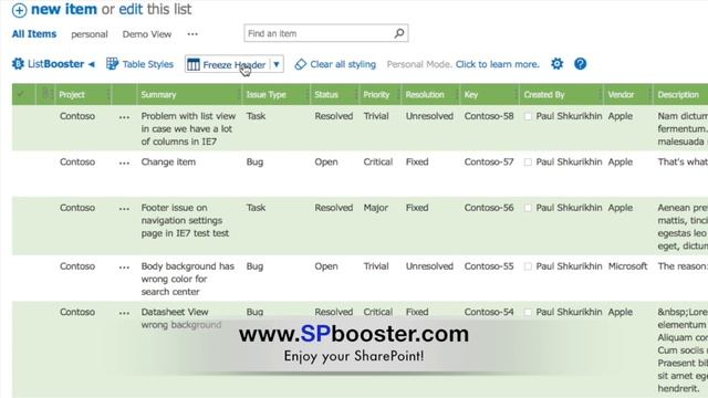 SharePoint List Booster How To - Freeze Header смотреть онлайн