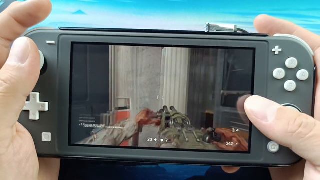 Играем в Wolfenstein II: The New Colossus на Nintendo Switch Lite смотреть онлайн
