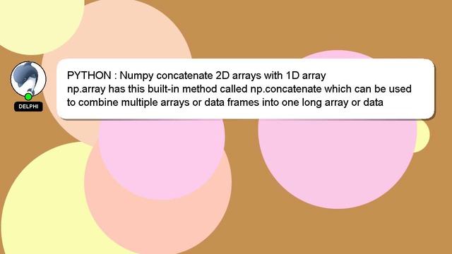 PYTHON : Numpy concatenate 2D arrays with 1D array смотреть онлайн