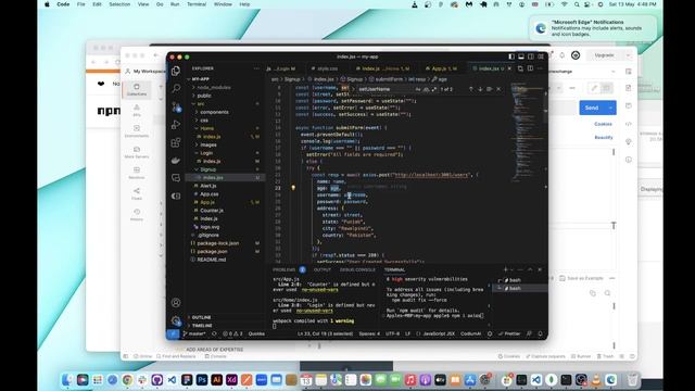 React Login, Signup Axios API Integration With Routing