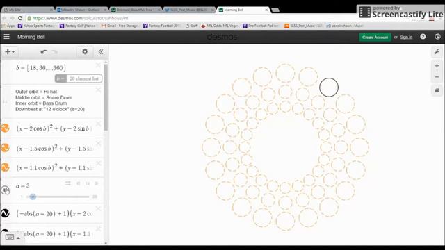 Circular Rhythm Animation (with sound) using Desmos смотреть онлайн
