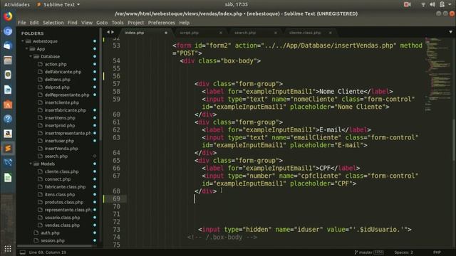 Controle de estoque em PHP - Formulário de Vendas - Parte 22 смотреть онлайн