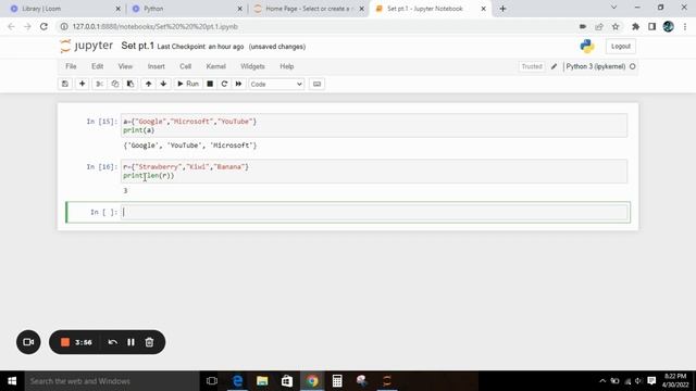 Basic syntaxes of set in python | Python смотреть онлайн