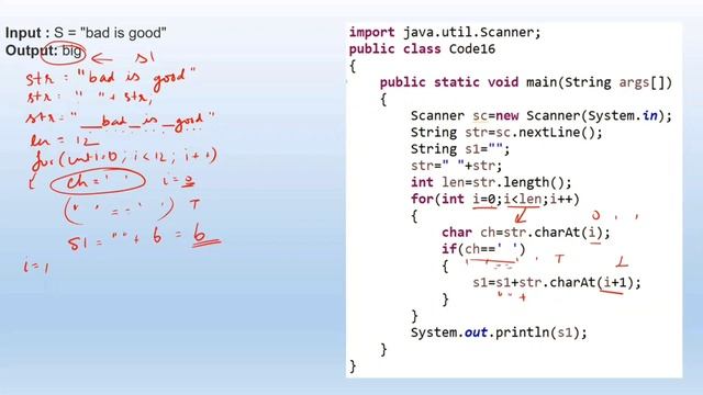 Print first letter of every word in the string | By LearnWithVishalGiri #learnwithvishalgiri #java смотреть онлайн