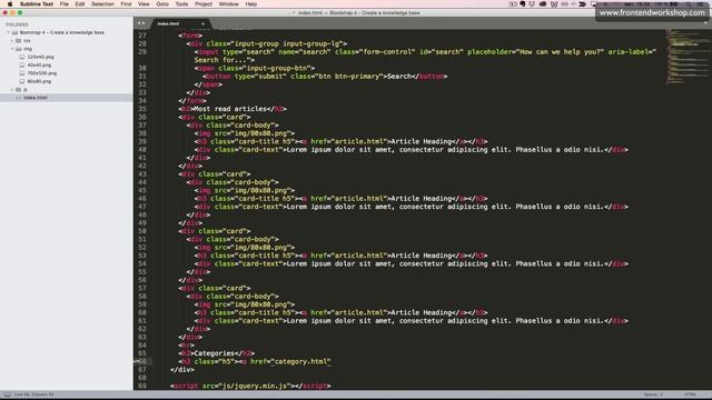 Bootstrap 4: Create a knowledge base – Index – Categories смотреть онлайн