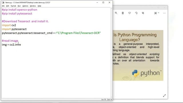 Python Project - 8 - Optical Character Recognizer|Text Extract from Image|Python Projects| смотреть онлайн