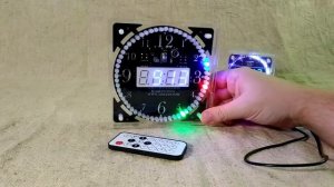 ✅ Geekcreit DIY RGB Clock DS1302 ⚡ Kit набор сборка больших электронных часов с RGB светодиодами