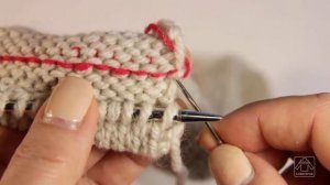 завершение вязания подгибом ¦ как выполнить подгиб в конце вязания