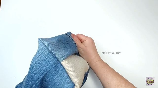 Сумка из старых джинсов своими руками. Потрясающая идея с аппликацией смотреть онлайн