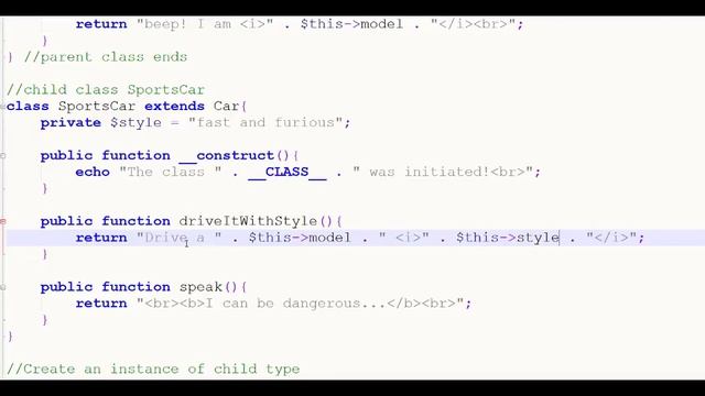 PHP - Object Oriented Programming - Inheritance смотреть онлайн