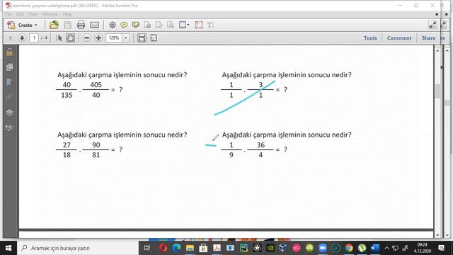 6.sınıf kesirlerde işlemler6-12 test çözümü toplama-çıkarma-çarpma-2 смотреть онлайн