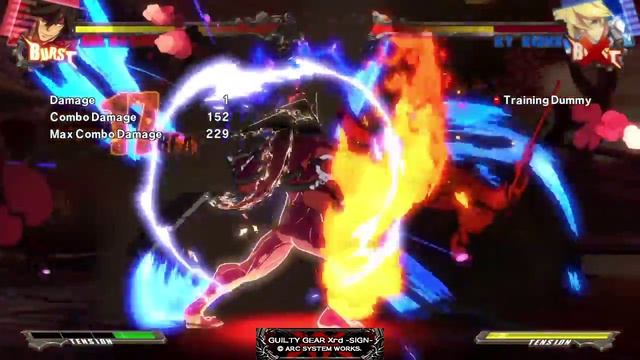 Guilty Gear Xrd -SIGN- Sol Badguy Dragon Install Combo смотреть онлайн