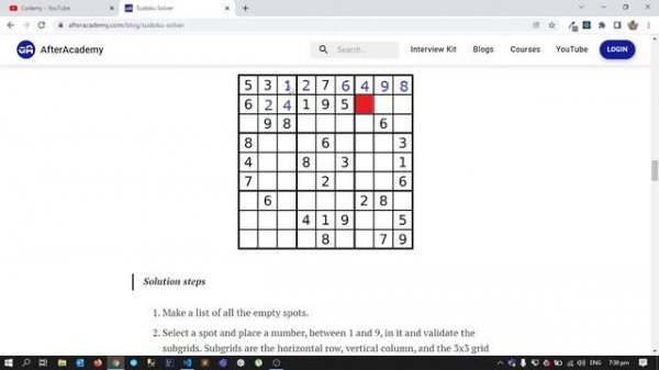 Create Sudoku Using React, Node and Express.
