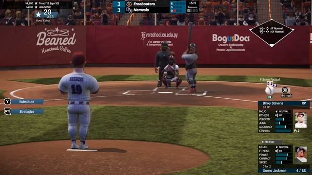 Super Mega Baseball 3 - 9 Inning Game (No Commentary) | New Redrocks Ballpark смотреть онлайн
