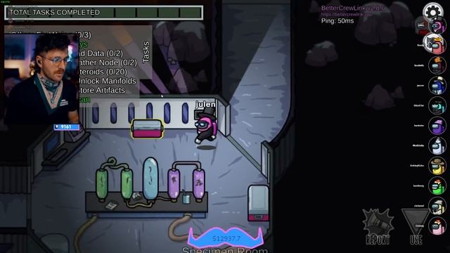 julien gets taken out by julien - Among Us FULL GAMES смотреть онлайн