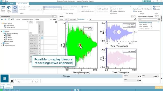 Simcenter Testlab Neo Basic Audio Replay смотреть онлайн