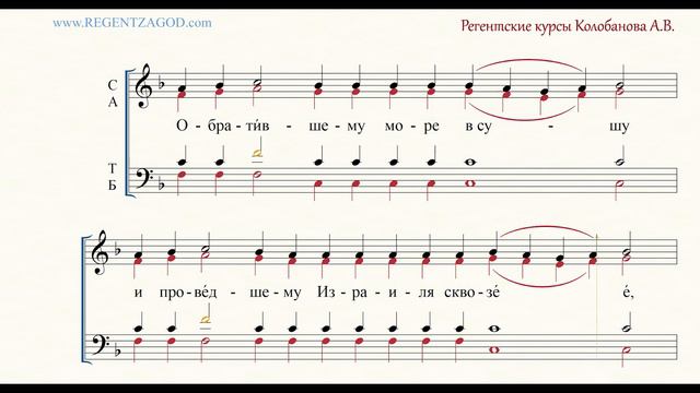 Глас 2, песнь 1, ирмос: "Обратившему море" смотреть онлайн
