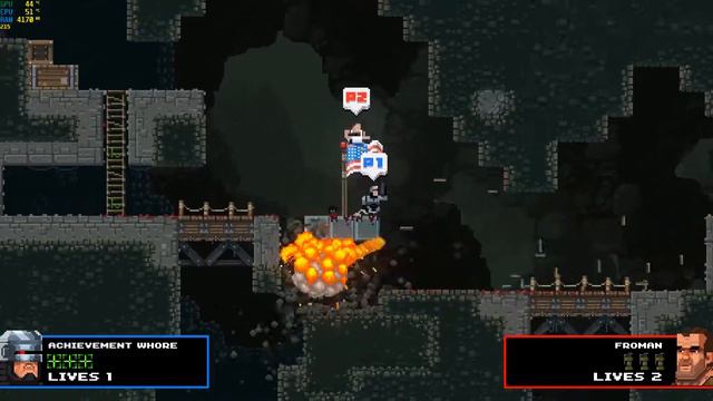 Broforce #7. Humancocrawler (Большой Прямоугольник С Лицом Чужого) смотреть онлайн