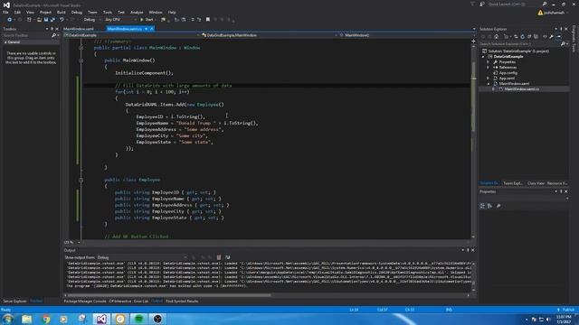 Filling DataGrid with large data using a For loop with C# and WPF / XAML смотреть онлайн