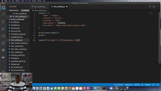 Python Programming 101 : Adding New Items To Dictionaries смотреть онлайн
