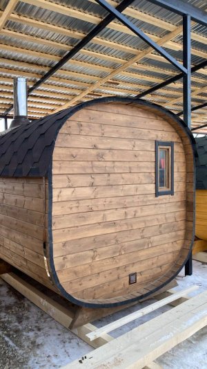 Баня-бочка ЭКО-БАНИ. Обзор бани-бочки КВАДРО 4 м 2 секции.