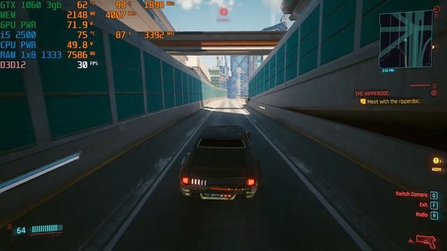 Cyberpunk 2077 - i5 2500 - GTX 1060 3 GB - All settings - 1080p смотреть онлайн