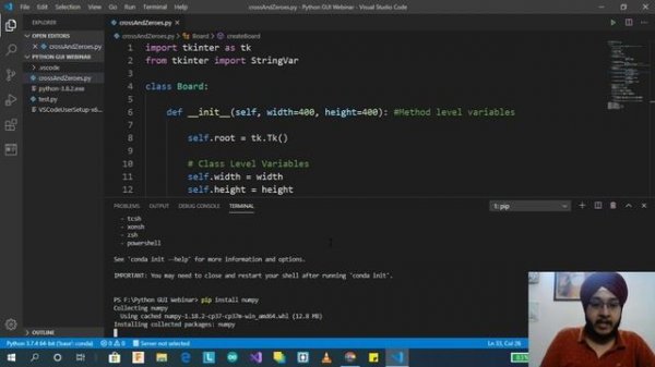 Installing Python Package from VSCode