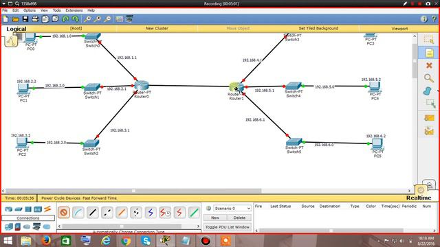 RIP(Routing Information Protocol) Configure between Six PC and Router - Part 1 смотреть онлайн