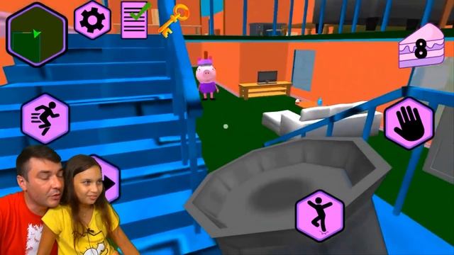 СЕМЕЙКА ПИГГИ #4! Piggy Neighbor! Свинка Пеппа и семейка ДЕЛАЮ КОНЦОВКУ против Прохождение Валеришк смотреть онлайн