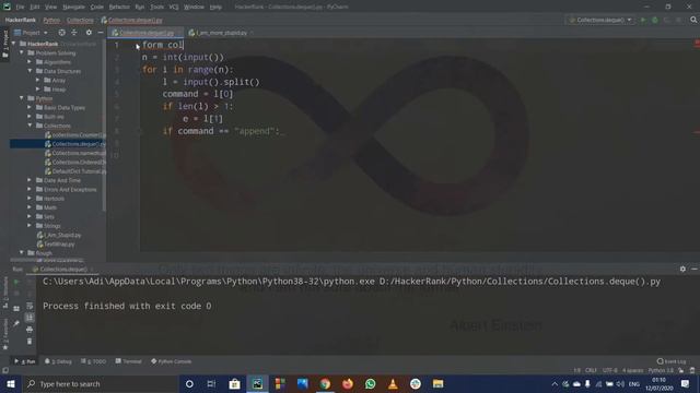 COLLECTIONS.DEQUE( ) HACKERRANK SOLUTION | PYTHON смотреть онлайн