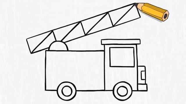 How to Draw Fire Truck. Cartoon Draw with Steve. смотреть онлайн