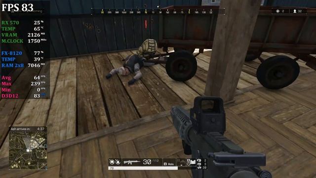 Ring of Elysium : Battle Royale | AMD RX 570 4GB + FX 8120 | 1080p Medium Setting| Benchmark смотреть онлайн