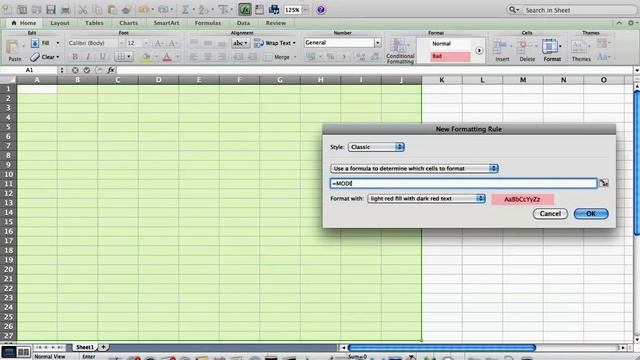 Excel Mac 2011 - Conditional Formatting смотреть онлайн