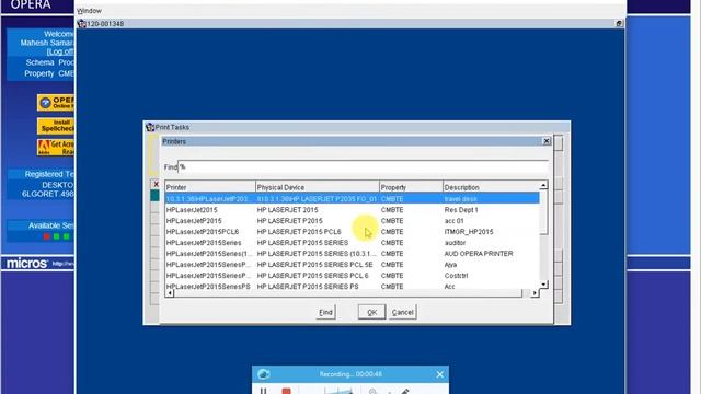 How to add new printer in Opera PMS смотреть онлайн