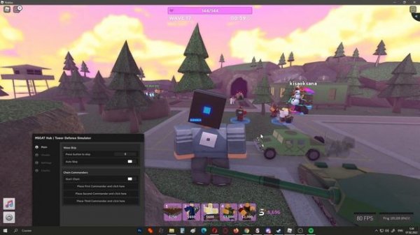 Tower Defense Simulator, Simple Script | Auto Chain Commanders, Auto Skip, Visuals