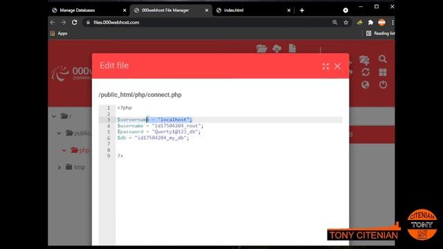 How to Create a Database in 000WEBHOST and connect into php file смотреть онлайн