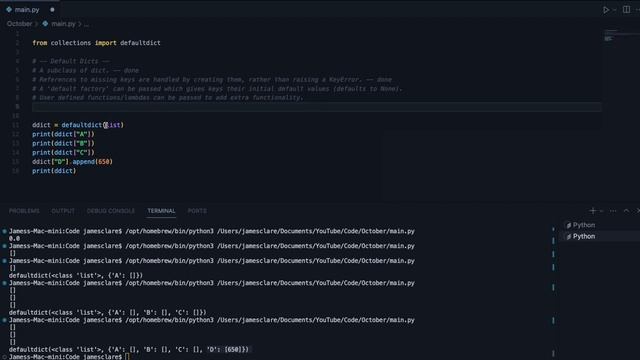 Python 3 - Work Smarter with Default Dictionaries! смотреть онлайн